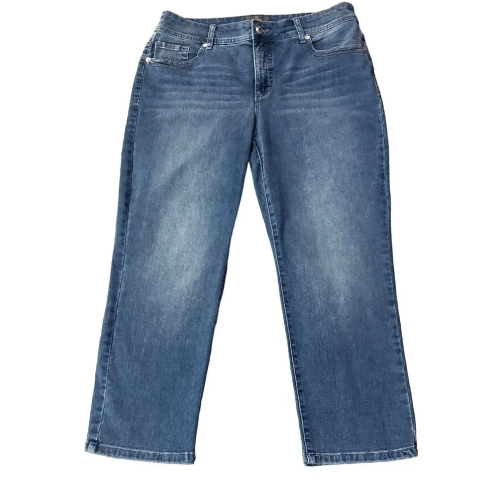 Chicos So Slimming Cropped Jeans Womens 1 (M/8) NEW - Picture 3 of 16